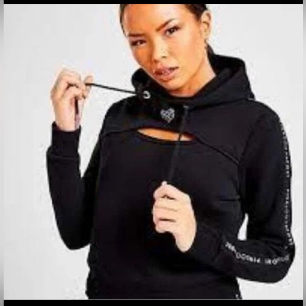 Pink Soda Sport Keyhole Crop Hoodie